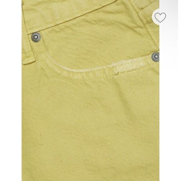 Jonathan Simkhai Denim Distressed Lime Drop Shorts cut offs Sz 32 NWT $195 - Picture 3 of 12